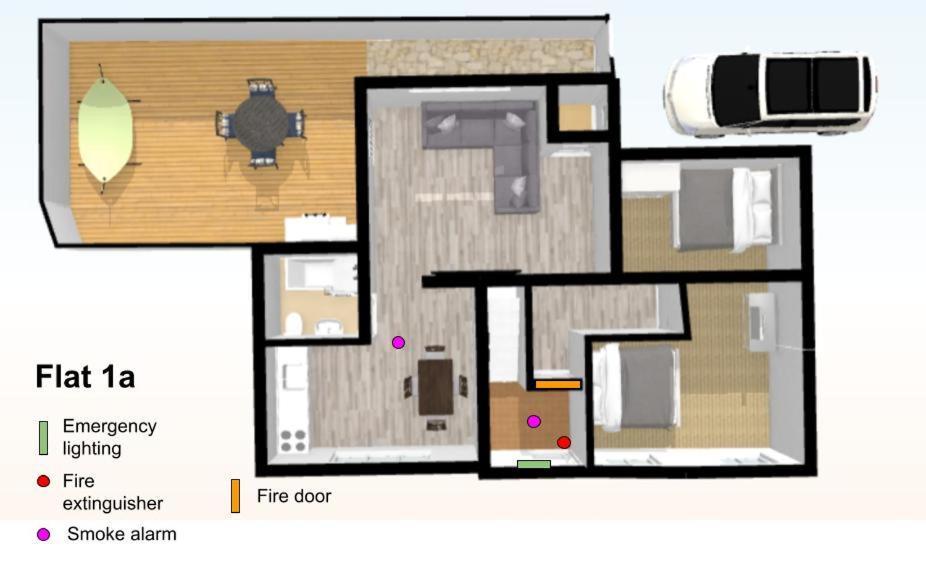 Private Deck With Newly Refurbished Flat Attached! Daire Cirencester Dış mekan fotoğraf